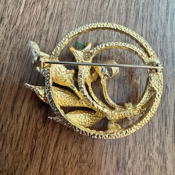 Vintage Sarah Coventry “Jade Garden” Brooch - Picture 2 of 7